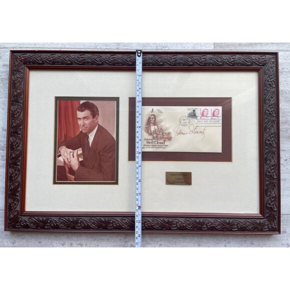 Authentic James Stewart Autographed Red Cloud First Day Issue Framed Display - Picture 5 of 7